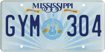 MS license plate GYM304