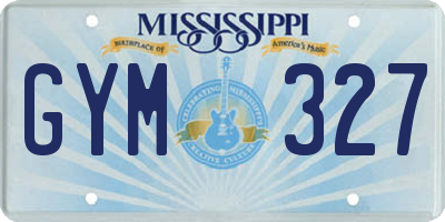 MS license plate GYM327
