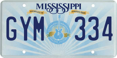 MS license plate GYM334