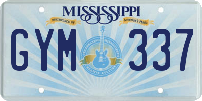 MS license plate GYM337