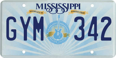 MS license plate GYM342