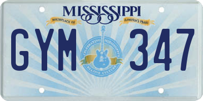 MS license plate GYM347