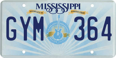 MS license plate GYM364