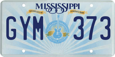 MS license plate GYM373