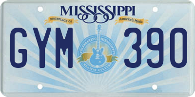 MS license plate GYM390
