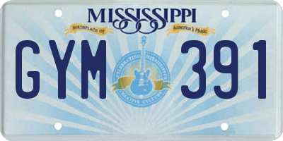 MS license plate GYM391