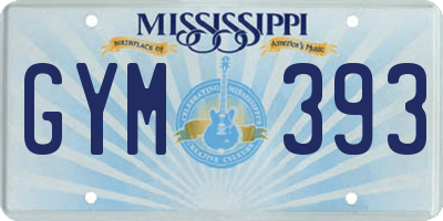 MS license plate GYM393