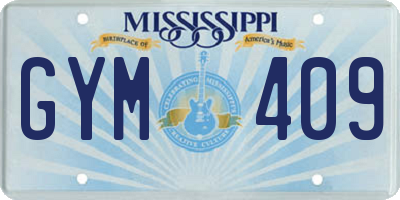 MS license plate GYM409