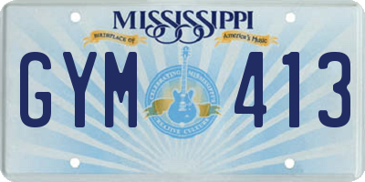 MS license plate GYM413
