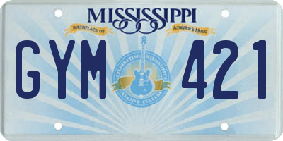 MS license plate GYM421