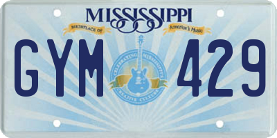 MS license plate GYM429