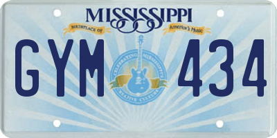 MS license plate GYM434