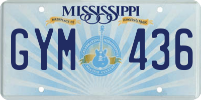 MS license plate GYM436