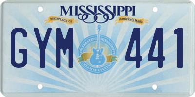 MS license plate GYM441