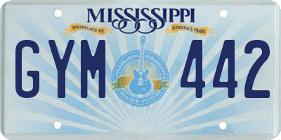 MS license plate GYM442