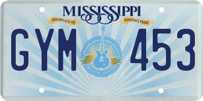 MS license plate GYM453
