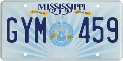 MS license plate GYM459