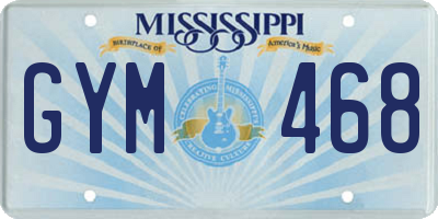 MS license plate GYM468