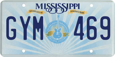 MS license plate GYM469