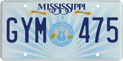 MS license plate GYM475