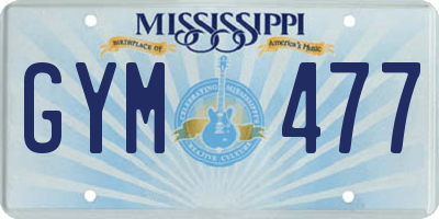 MS license plate GYM477
