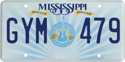 MS license plate GYM479