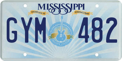 MS license plate GYM482