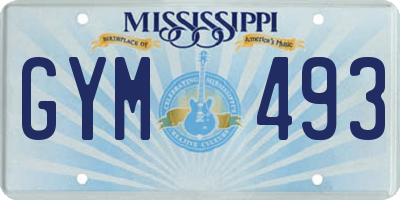 MS license plate GYM493