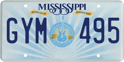 MS license plate GYM495