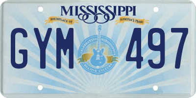 MS license plate GYM497