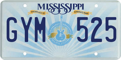 MS license plate GYM525