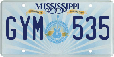 MS license plate GYM535
