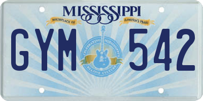 MS license plate GYM542