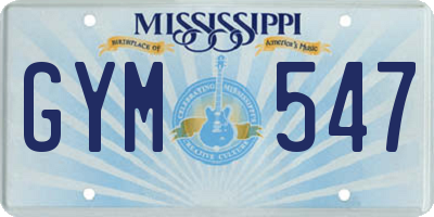 MS license plate GYM547