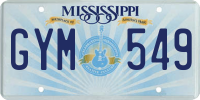 MS license plate GYM549