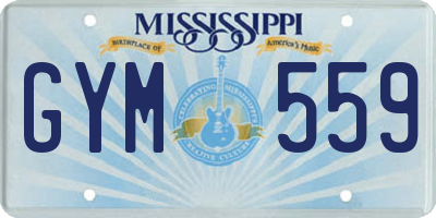 MS license plate GYM559