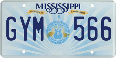 MS license plate GYM566