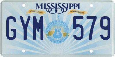MS license plate GYM579
