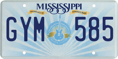 MS license plate GYM585