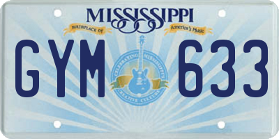 MS license plate GYM633