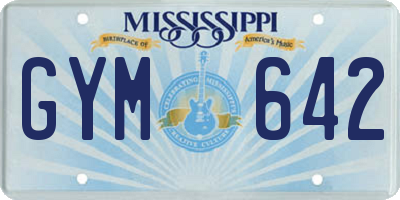 MS license plate GYM642