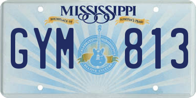 MS license plate GYM813