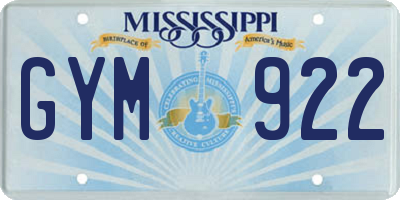 MS license plate GYM922