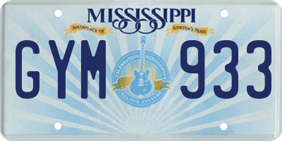 MS license plate GYM933