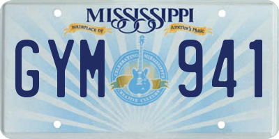 MS license plate GYM941