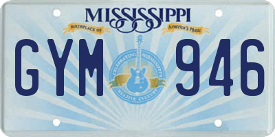 MS license plate GYM946