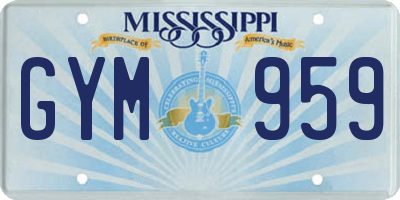 MS license plate GYM959