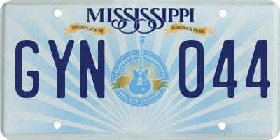 MS license plate GYN044