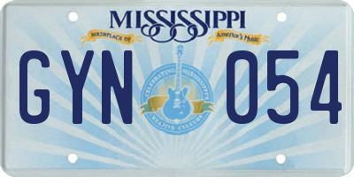 MS license plate GYN054