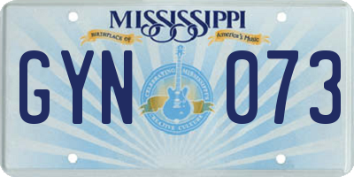 MS license plate GYN073